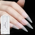 thumbnail image 3 of 240Pcs/Box Fake Nail No Carving Grinding Trimmable Traceless DIY Ultra-thin Frosted Small Trapezoid Half-paste Extend False Nail, 3 of 10