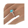 thumbnail image 6 of Aquamarine 2.10 ctw Ring with Diamonds 14K Rose Gold Halo Filigree With Accents, 6 of 7