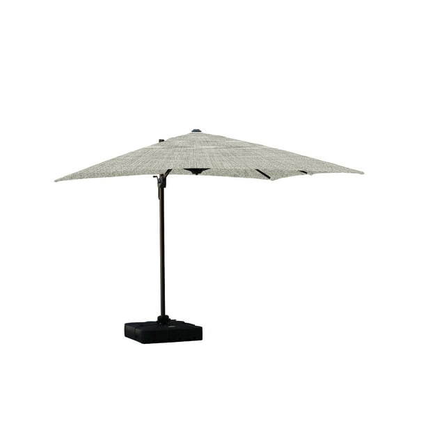 10ft Outdoor Patio Isola Cantilever Square Parasol Umbrella Canvas Granite Walmart Com Walmart Com