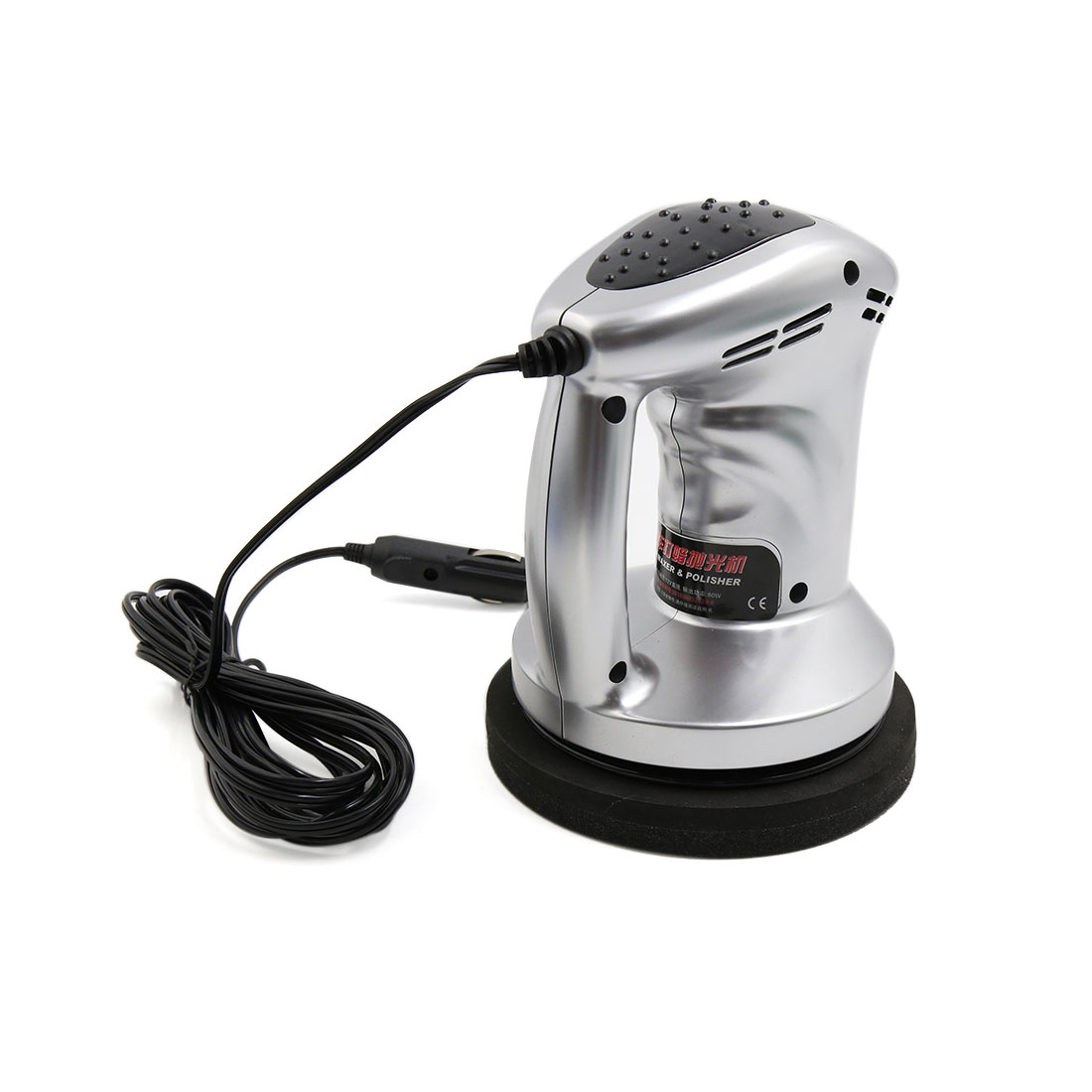 DC 12V Silver Tone Car Waxer Polisher Waxing Polishing Buffing Electric