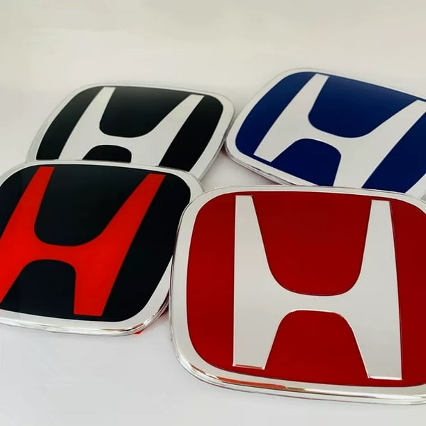 1PC Logotipo Del Emblema Coche Honda Rojo/Negro + Cromo (Delantero O Trasero) De Alta Calidad huangjie unisex