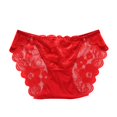 thumbnail image 1 of Gibobby Verano calzoncillos adelgazantes Bragas encaje transpirables para mujer, bragas sexis cintura huecas, bragas algodón （Rojo，Talla única), 1 of 3