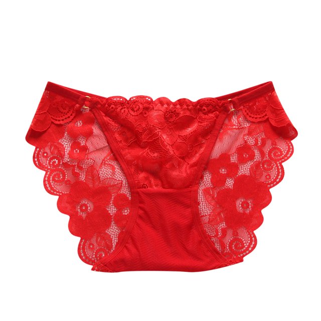 Gibobby Verano calzoncillos adelgazantes Bragas encaje transpirables para mujer, bragas sexis cintura huecas, bragas algodón (Rojo,Talla única)