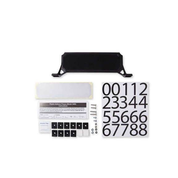 Architectural Mailboxes Manhattan Black Steel Mailbox Name & Address Kit