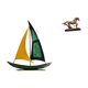 thumbnail image 1 of Figura de velero,Escultura de velero de hierro para decoración de oficina y hogar,Estatua de barco de escritorio para decoración de entrada de gabinete,Figura de caballo,Escultura de figura, 1 of 8