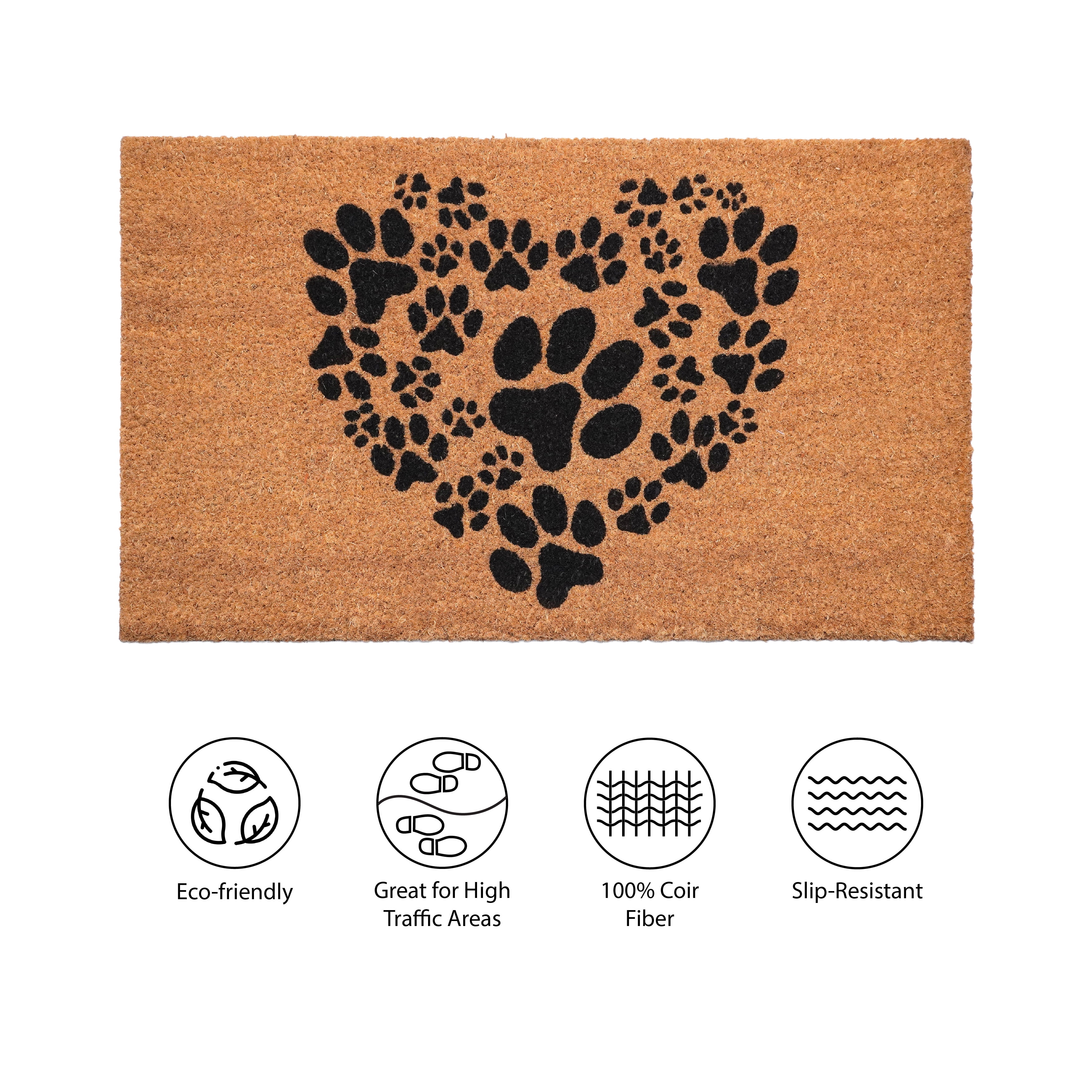 Calloway Mills Heart Paws Outdoor Doormat 24" x 36"