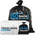 thumbnail image 2 of 95-96 Gallon Trash Bags Heavy Duty | 50 Count | Extra Large 95-96 Gallon Trash Can Liners | 90-100 Gal for Outdoor, Commercial, and Home Use, 2 of 6