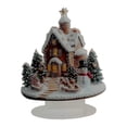 thumbnail image 4 of Adorno de mesa de casa de jengibre navideña de 6,7 x 7,8 pulgadas, accesorio fotográfico coleccionable, figura navideño para bodas, versátil, 4 of 9