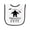 White and Black, variant on Inktastic Halloween Bat Frightfully Cute Holiday Baby Terry Cloth Bib
