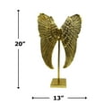 thumbnail image 6 of Bergamo Art 20" Decorative Handmade Aluminum Modern Butterfly Sculpture in Gold, 6 of 6