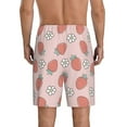 thumbnail image 3 of Kdxio Strawberry And Flowers Print Mens Sleep Shorts Bottoms Soft Comfy Pajama Wear Pants with Drawstring Pockets, 3 of 7