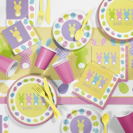 Creative Converting Easter Bunny Cottontails Tableware Set