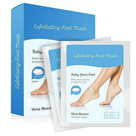 Vena Beauty 2 Pairs Exfoliating Foot Peel Mask For Soft, Smooth Feet- Peeling Away Calluses & Dead Skin cells - Baby Your