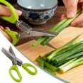 thumbnail image 1 of Mefallenssiah 5-Layer Stainless Steel Scallion Flower Cutter Multi-Functional Seaweed Food Supplement Scissors Kitchen Paper Cutting Tool, 1 of 9