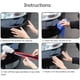 thumbnail image 2 of Juego de 2 protectores universales de goma anticolisión para parachoques de coche, protectores antiarañazos y tiras adhesivas (negros), 2 of 5