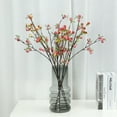 thumbnail image 2 of Artificial Cherry Flower Artificial Cherry Blossom Branches Flowers Fake Apple Blossom Flower Long Stem Silk Vase Arrangements for Wedding Home Indoor Outdoor Decor Red, 2 of 8