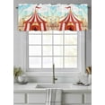 thumbnail image 4 of Cartoon Circus Valances for Windows Carnival Tent Playground Cloudy Sky Rod Pocket Curtains Valance Short Window Treatment Drapes for Living Room, Bedroom Bathroom 60"&nbsp;W x 14" L, 4 of 5