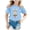 Sky Blue, variant on LRen Girls Easter Shirts Size 7/8 Cartoon Rabbit Short Sleeve T-Shirt Cute Happy Easter Vacation Tops Children's Shirts