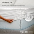 thumbnail image 3 of 100% Cotton Percale Sheets Twin Size, White, Deep Pocket, 3 Piece - 1 Flat, 1 Deep Pocket Fitted Sheet and 1 Pillowcase, Crisp Cool and Strong Bed Linen, 3 of 7