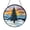 Acrylic 3.5 Inch, variant on Serene Pine Tree Window Hanging Decor, Stained Glass Style Winter Landscape Suncatcher Panel for Cabin Home