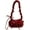 Wine-red, variant on Ladies Fashion Folding Strap Crossbody 2025 Bowknot Shoulder Handbag Summer Commuter Handbag Drawstring Flap