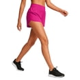 thumbnail image 5 of longantii Athletic Shorts for Women Quick Dry High Waist Gym Running Shorts Modern Fit Mesh Liner Dolphin Shorts with Multi-Pocket Pink XL, 5 of 5