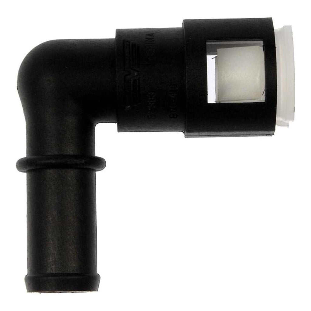 KarParts360 For GMC Envoy XUV 2004 2005 Hose Connector | Plastic | Quick Disconnect End 1 Type | Hose Barb End 2 Type | 90 degrees Fitting Angle | Quick Connect System | 15139564, 68068296AB