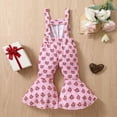 thumbnail image 7 of Toddler Girl Bell Bottom Romper Baby One Piece Ribbed Cotton Jumpsuit Flare Pants Overalls Summer Playsuit Baby Valentine Day Gift, 7 of 7