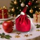thumbnail image 5 of Bolsa De Tela Para Manzanas Bolsa navideña de terciopelo con cordón ajustable, 15 x 12 x 12 cm, ideal para regalos navideños (1 unidad) Rkxzt, 5 of 9