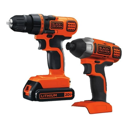 BLACK+DECKER 20-Volt MAX* 1.5 Ah Cordless Lithium-Ion Drill And Impact Driver Combo Kit, (Best Impact Drill Driver)