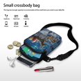thumbnail image 7 of HELLHERO Adjustable Strap Adjustable Crossbody Bag for Adults Outdoor Travel Daily Use Crossbody Bags Polyester 4.33"x1.97"x7.09" Sugar Skull Roses Galaxy Cosmic Night, 7 of 7