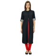thumbnail image 1 of Bimba Tunique pour Femmes Manches 3/4 Kurta Longue Blouse Ethnique Indienne, 1 of 1