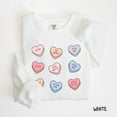 thumbnail image 4 of Valentines Day Comfort Colors Sweatshirt Conversation Heart Mom Teacher Gift for Her Valentines Day Sweater Crewneck Heart Retro Trendy, 4 of 5
