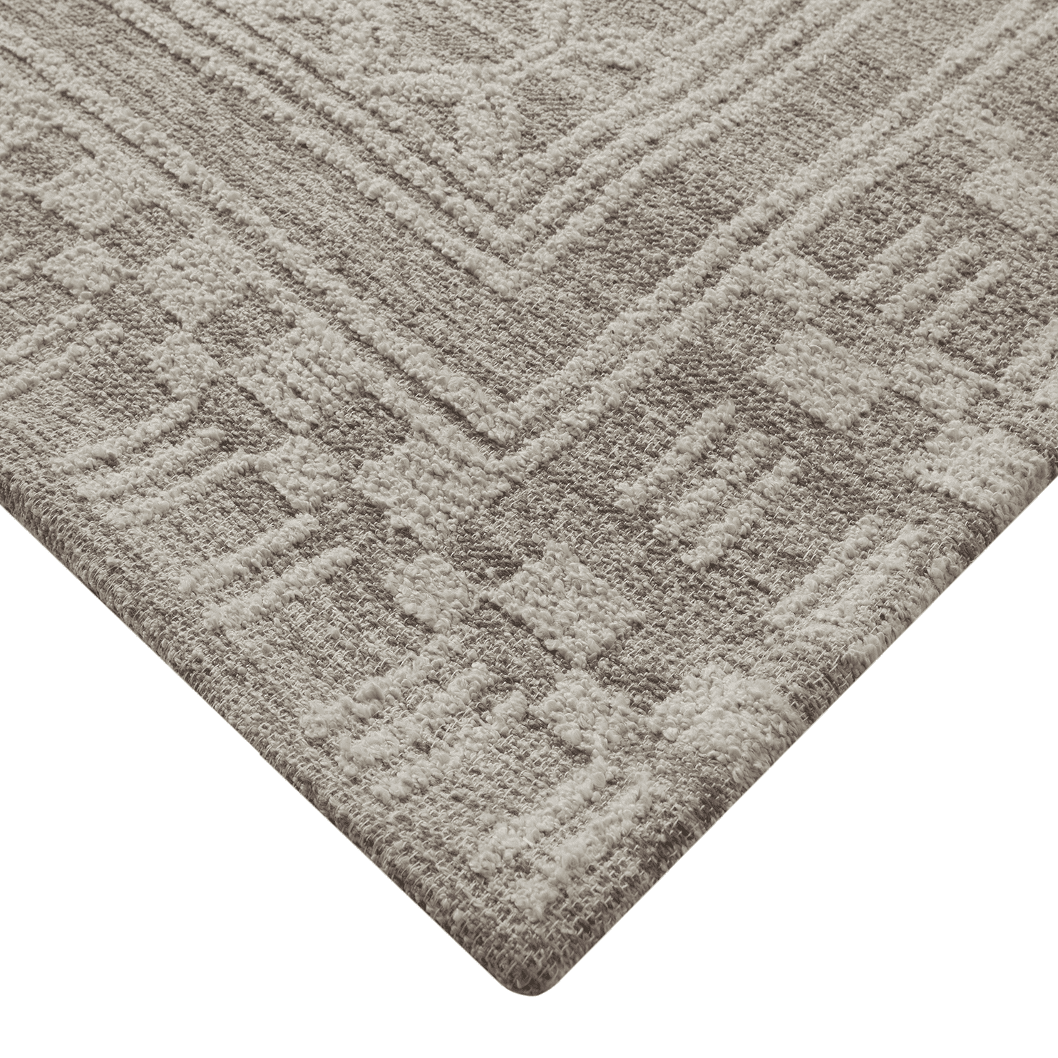 Better Homes & Gardens 8' x 10' Gray Border Tight Geo Pattern Indoor Area Rug