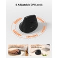 thumbnail image 4 of Mouse ergonómico inalámbrico Bluetooth 5 KYSONA, silencioso, DPI ajustable, 4 of 7