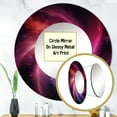thumbnail image 3 of Designart "Nebulous Nexus In Pink And Black" Abstract Spirals Pink Large Round Mirror - Round Office Mirror Wall Decor - Modern Round Printed Mirror - 23" x 23", 3 of 6