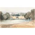 thumbnail image 2 of James Bulwer 24x16 Black Ornate Framed Double Matted Museum Art Print Titled: After John Sell Cotman, Bridge at Knaresborough (C. 1802-1804), 2 of 5