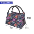 thumbnail image 2 of Yiaed Floral Print Lunch box lunch bag Portable Insulated Lunch Box for Women Men Cooler Tote Bag with Front Pocket for Work Picnic Travel, 2 of 6