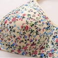 thumbnail image 5 of Fadeal Push Up Bra Cotton Bras for Women Full Coverage Supportive Lightly Lined Floral Lace Bra Wireless Sleeping Bras Womens Bra Beige 36B, 5 of 8