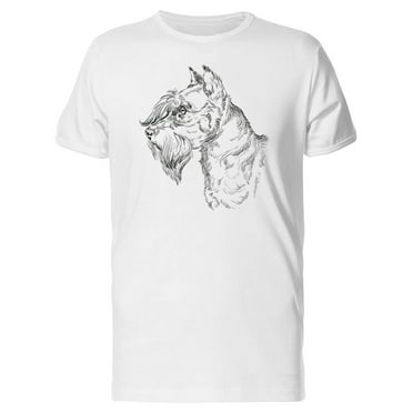 Realistic Schnauzer Dog Sketch Tee Men's -Image by Shutterstock
