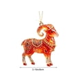 thumbnail image 3 of Qjidjing Christmas Tree Ornaments, Xmas Hanging Pendants, Acrylic Flat Sheep Shape, for Car Rearview Mirror, Backpack, Indoor Home Decor, 3 of 6