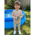 thumbnail image 4 of RUINIXCW Boys 2Pcs Fall Outfits Long Sleeve O Neck Letter Print Sweatshirt Fish Print Pants Sets, 4 of 8