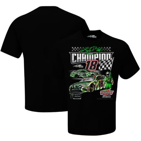 Kyle Busch Joe Gibbs Racing Team Collection 2019 Monster Energy NASCAR Cup Series Champion 1-Spot T-Shirt - (Best Rugby Teams In The World 2019)