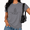 Grey, variant on Women's Catholic Youth Faith Outfit Line Flame God Purpose Bible Verse Short Sleeve Crewneck Green Tops