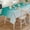 Turquoise, variant on Color Gradient Pattern Tablecloth Square Table Cloth 60x60, Waterproof Outdoor Table Cloth Decorative Table Cover Protectors, Washable Table Cover for Kitchen Dinning Party