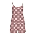 thumbnail image 3 of FAHXNVB Womens Pajamas Set Casual Cute Hearts Printed Sleepwear Soft Pj Sets 2 Piece Sleeveless Cami Top and Shorts Loungewear S-XXL, 3 of 6