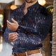 thumbnail image 1 of Blusa y camisa de manga larga con cuello vuelto para hombre, cárdigan liso a la moda con cuello vuelto, blusa de poliéster con botones para hombre, 1 of 5