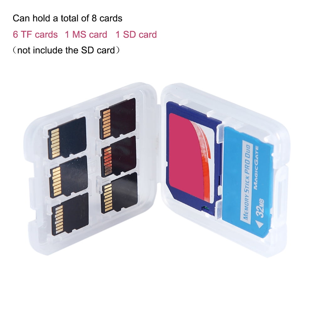TF Cards Plastic Storage Case Memory Card Cases Storage Box For SD TF Transparent Holder Covers Memory Card Case Water-Resistant Multifunction Protection Box For Microsd And Mmc Memory 30 Pieces