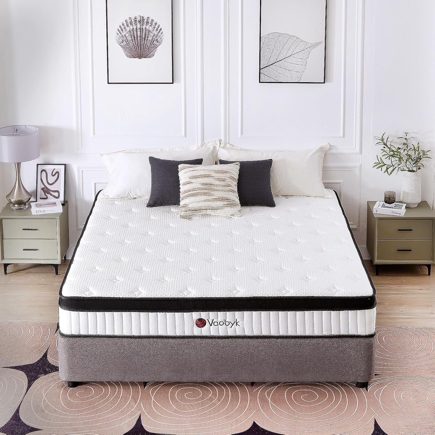 Queen Mattress, 10 inch Hybrid Queen Size Mattresses in a Box, Memory Foam Mattress with Pocket Springs, Pressure Relief & Motion Isolation, CertiPUR-US Certified, Medium Firm