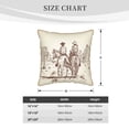 thumbnail image 4 of Xecao Two Cowboys Riding Horses In The Desert Print Soft Velvet Decorative Throw Pillow Covers, Square Cushion Cases for Bed, Sofa, Living Room, Car, and Indoor Outdoor Use-16"x16", 4 of 8